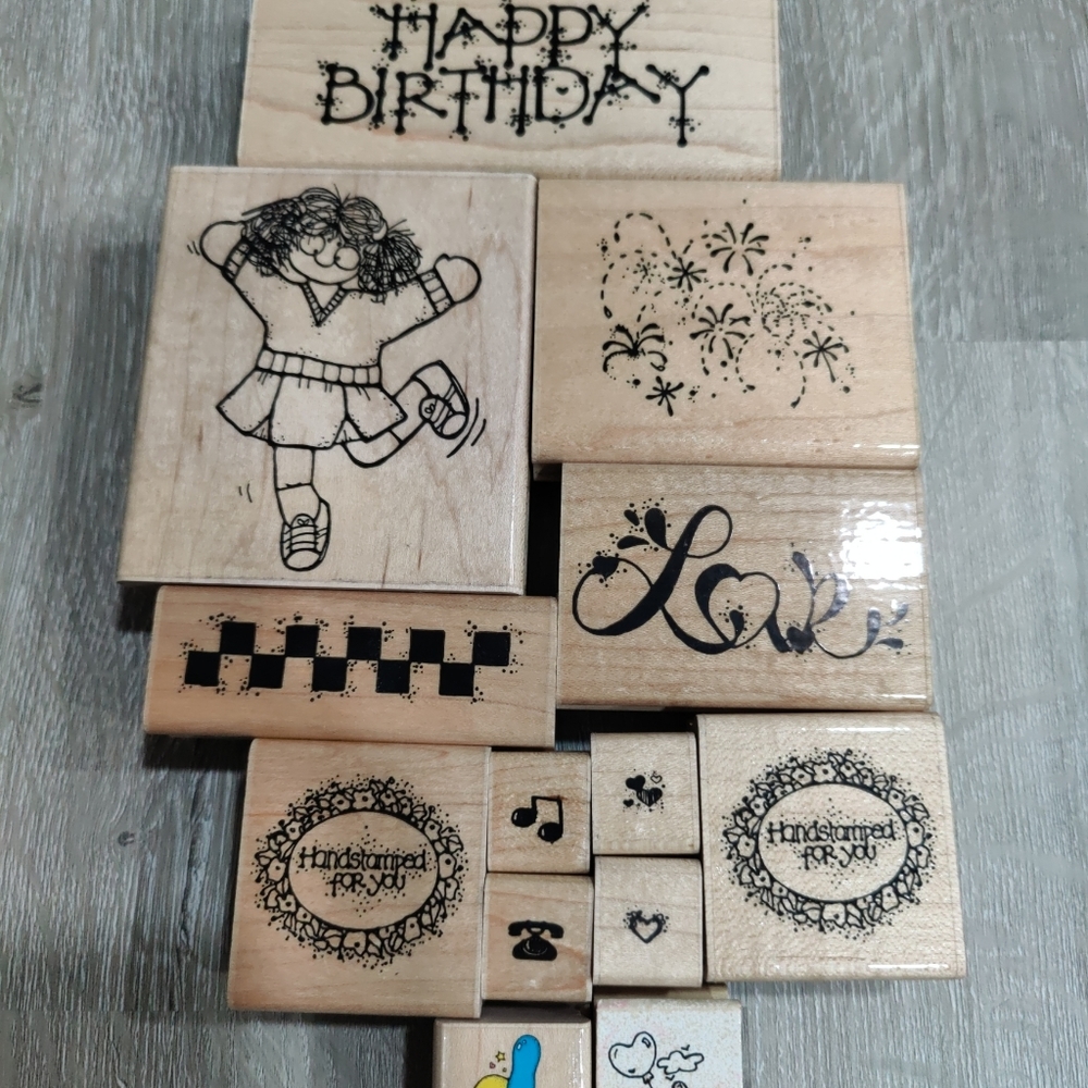 d.o.t.s. rubber stamps (11) + two bonus stamps.